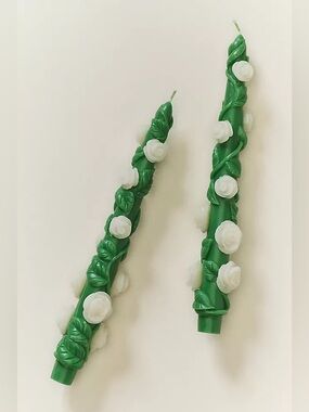 Anthropologie Rose Vine Taper Candles, Set of 2